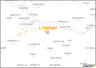 map of Lysander