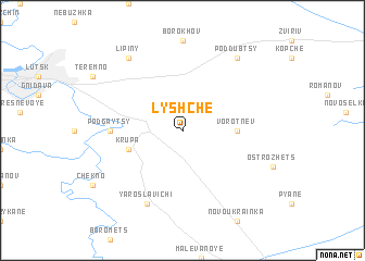 map of Lyshche