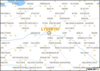 map of Łysobyki