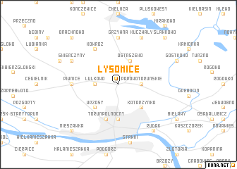 map of Łysomice