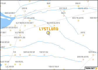 map of Lystlund