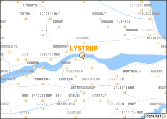 map of Lystrup