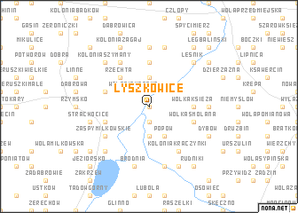 map of Łyszkowice