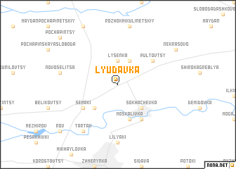 map of Lyudavka