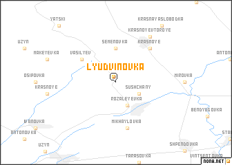 map of Lyudvinovka