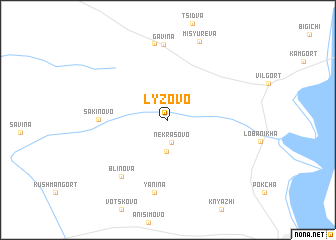 map of Lyzovo