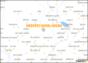 map of Ma‘arrat Umm al Ḩawsh