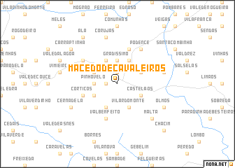 map of Macedo de Cavaleiros