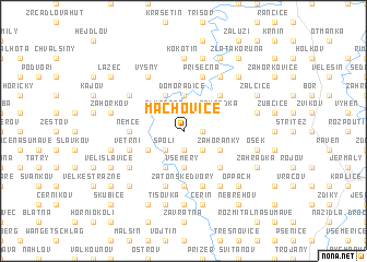 map of Machovice