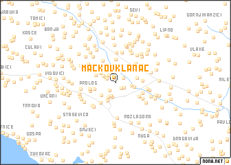 map of Mačkov Klanac