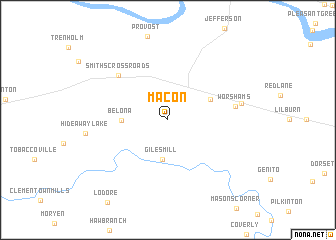map of Macon