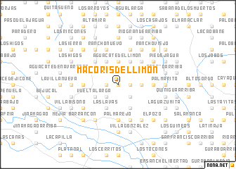 map of Macorís del Limón