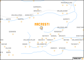 map of Măcreşti