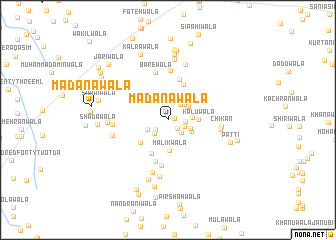 map of Madanāwāla