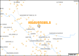 map of Mādavān-e Bālā