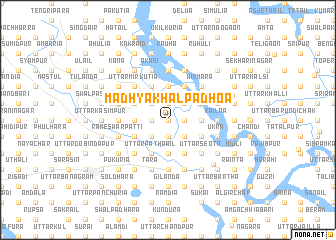 map of Madhya Khāl Pādhoa