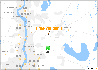 map of Madhyamgram