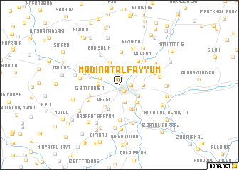 map of Madīnat al Fayyūm