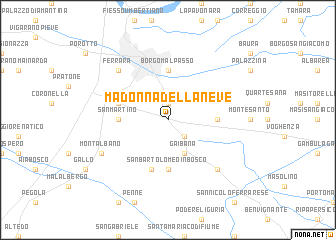 map of Madonna della Neve