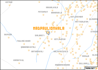 map of Mad Paulionwāla