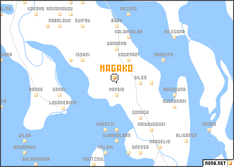 map of Magako