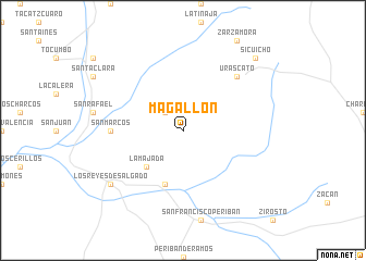 map of Magallón