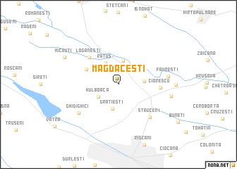 map of Măgdăceşti