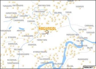 map of Magŭn-gol