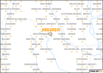 map of Măgureni