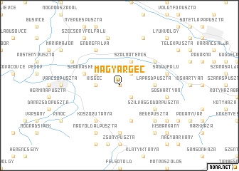 map of Magyargéc