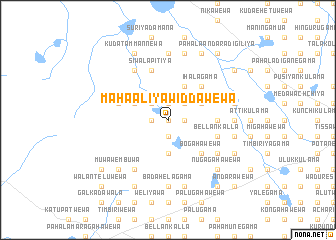 map of Maha Aliyawiddawewa