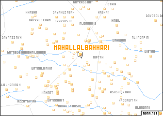 map of Maḩall al Baḩḩārī