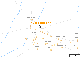 map of Maḩallehābād