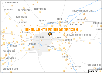 map of Maḩalleh-ye Pā\