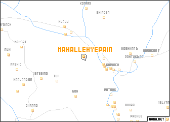 map of Maḩalleh-ye Pā\