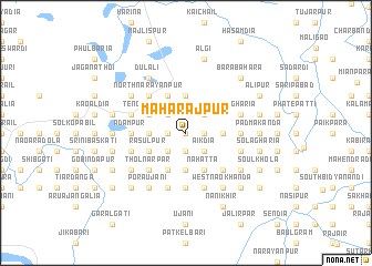 map of Mahārājpur