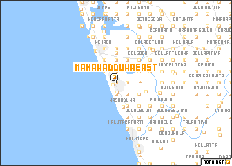 map of Maha Wadduwa East
