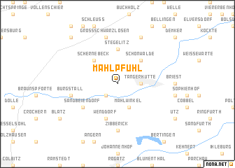 map of Mahlpfuhl