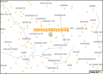 map of Maḩmūdābād-e Bīāb