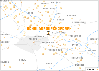 map of Maḩmūdābād-e Kharābeh