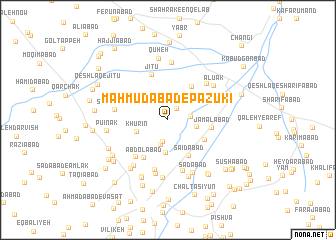 map of Maḩmūdābād-e Pāzūkī