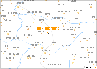 map of Maḩmūdābād