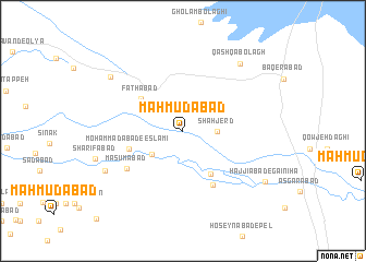 map of Maḩmūdābād