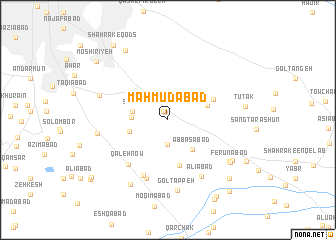 map of Maḩmūdābād