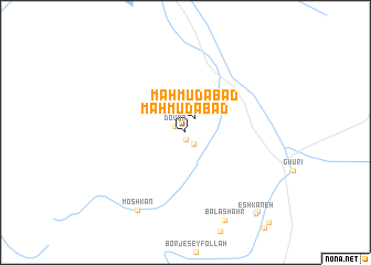 map of Maḩmūdābād