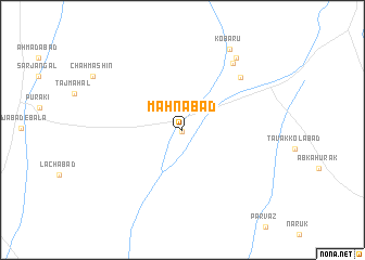 map of Mahnābād