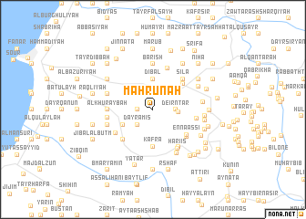 map of Maḩrūnah