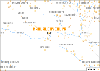 map of Mahvaleh-ye ‘Olyā
