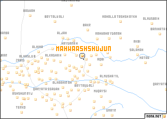 map of Maḩwá ash Shujūn