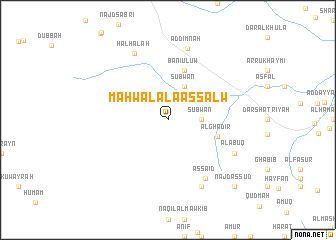 map of Maḩwal A‘lāʼ aş Şalw